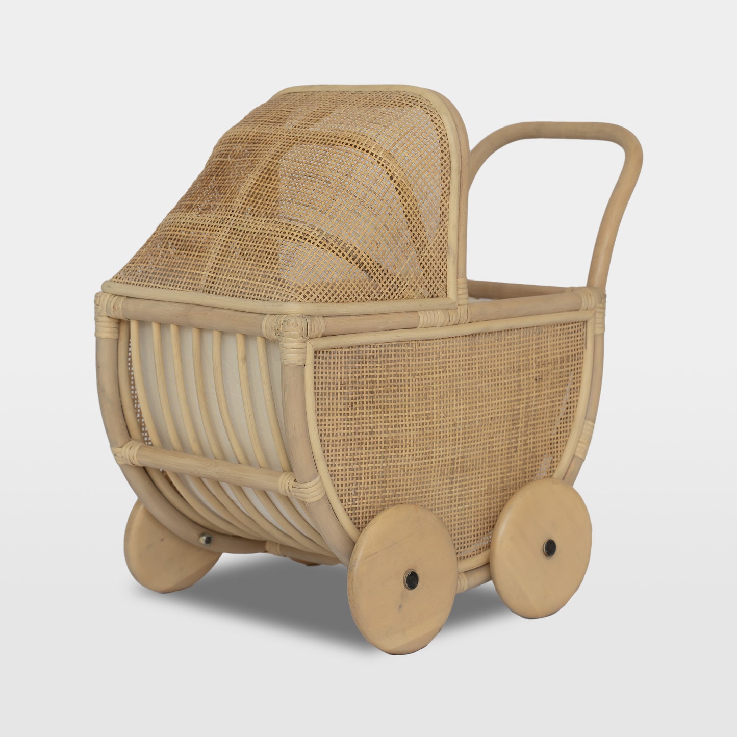 Mila Rattan Doll Pram