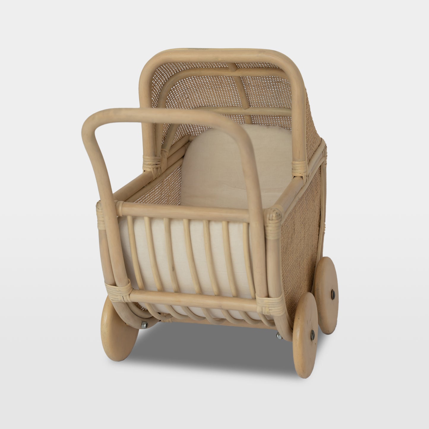 Mila Rattan Doll Pram