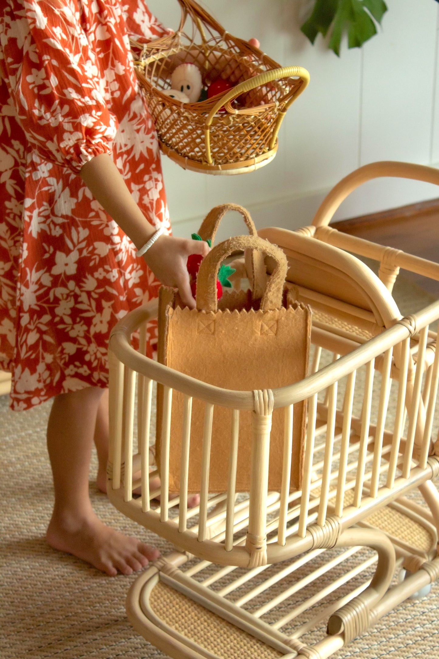 Rattan Shop Cart