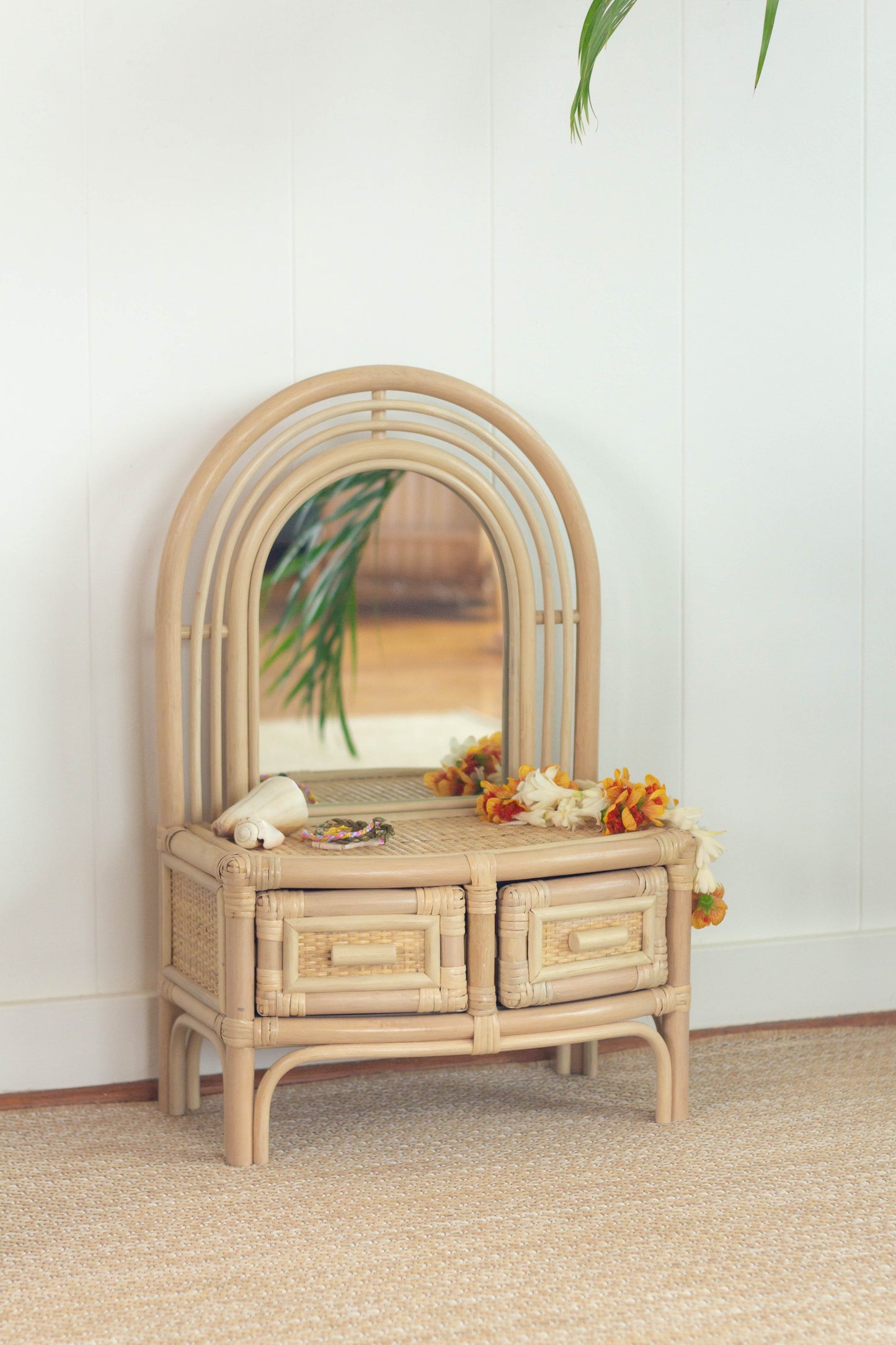 Rattan Floor Vanity